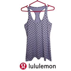 Lululemon Purple Polka Dot Racer Back Tank Top